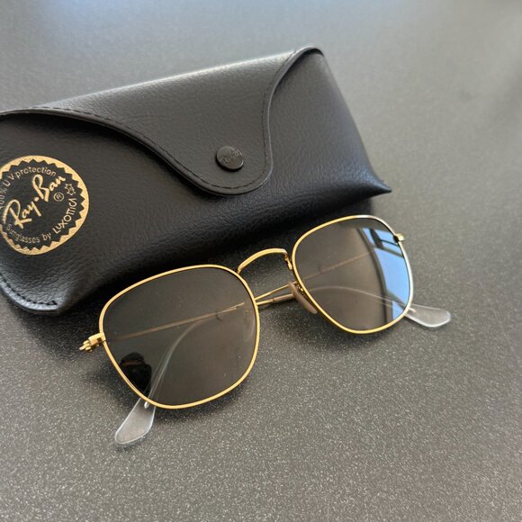COPY - Ray-Ban Frank RB3857 Polarized Sunglasses – Gold Metal Frame - Picture 2 of 5